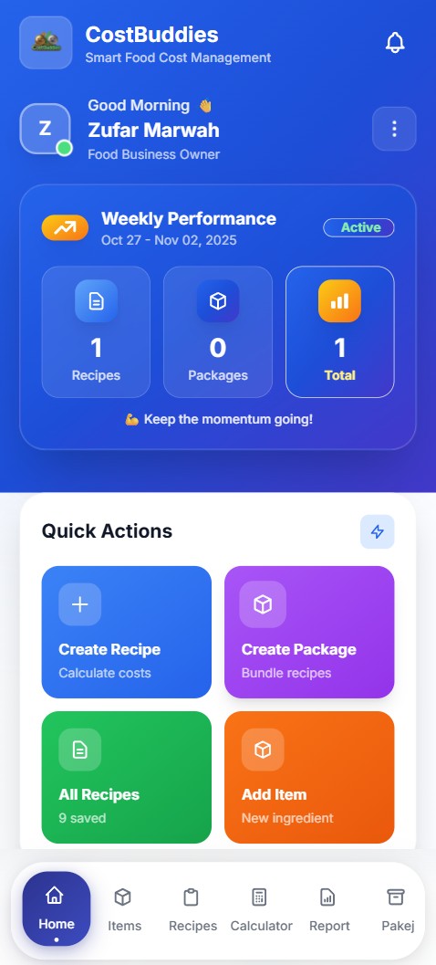 CostBuddies Dashboard